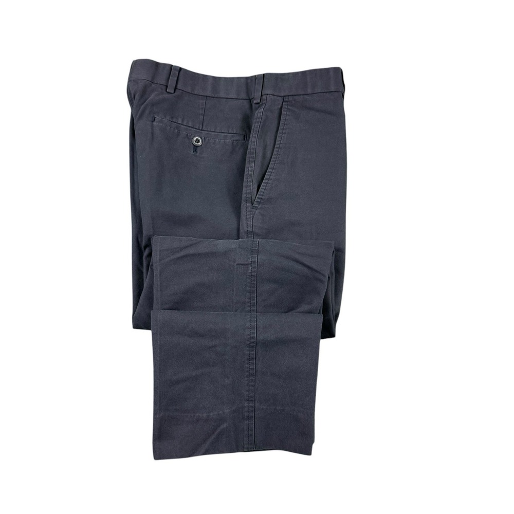 Brooks Brothers 1818 Fitzgerald Tessuti di Sondrio Blue Cotton Pants Mens 32x30